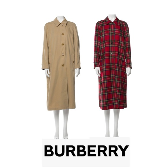 Burberry Reversible Gabardine & Tartan Wool Car Coat NWOT - Picture 4 of 13